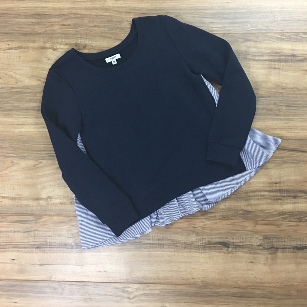 NWT Kensie Ruffle Sweatshirt